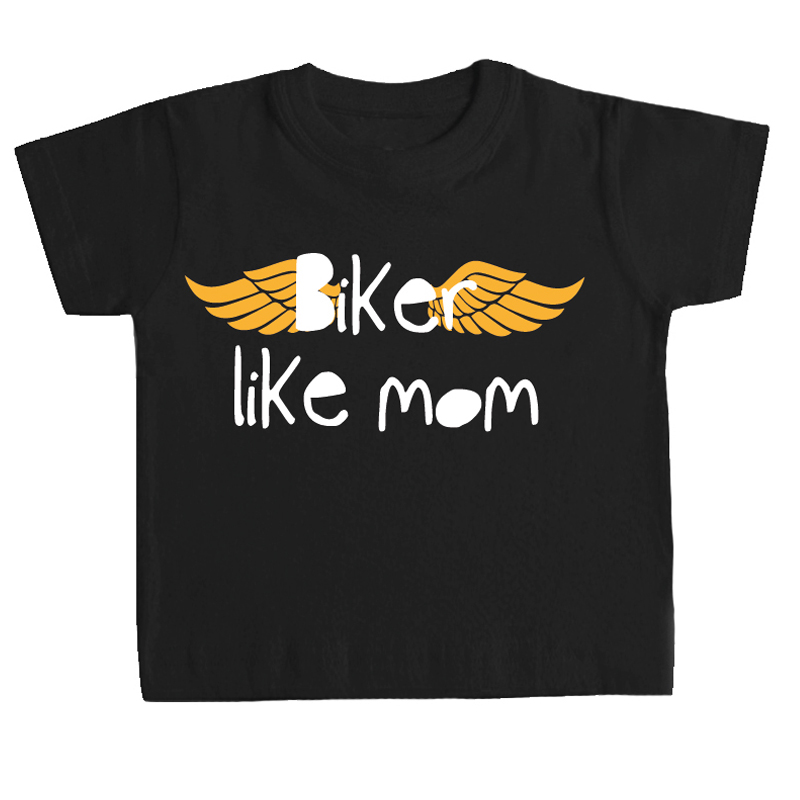 Camiseta BIKER LIKE MOM bebé negra by TZOR